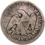 1854 Liberty Seated Quarter VG