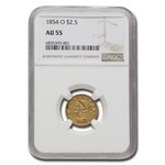 1854-O $2.50 Liberty Gold Quarter Eagle AU-55 NGC