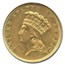 1854-O $3 Gold Princess AU-55 NGC