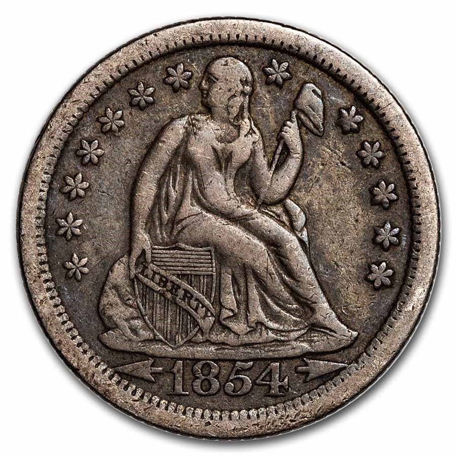 1854-O Liberty Seated Dime w/Arrows VF