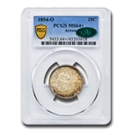 1854-O Liberty Seated Quarter MS-64+ PCGS CAC (Plus)