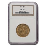 1855 $10 Liberty Gold Eagle AU-55 NGC