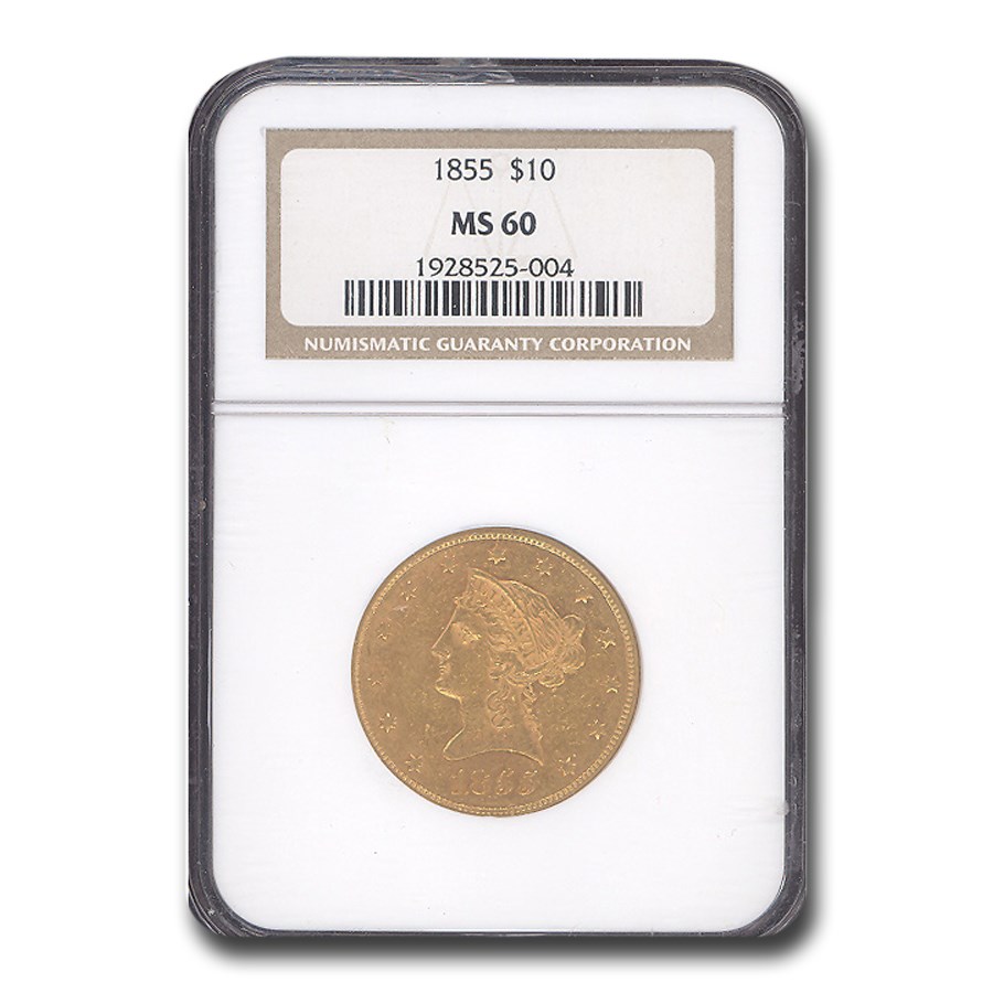 Buy 1855 $10 Liberty Gold Eagle MS-60 NGC | APMEX