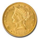 1855 $10 Liberty Gold Eagle MS-62 PCGS