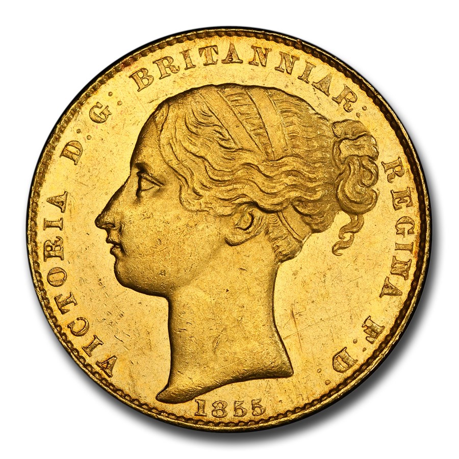 1855 Australia Gold Sovereign Victoria MS-62 PCGS