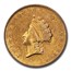 1855-D $1 Indian Head Gold AU-50 PCGS CAC