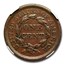 1855 Large Cent XF-45 NGC (Brown, Knob Ear, N-9)