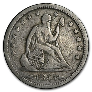 Buy 1855 Liberty Seated Quarter Fine | APMEX