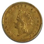 1855-O $1 Indian Head Gold Dollar AU-50 PCGS