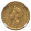 1855-O $1 Indian Head Gold Type 2 AU-53 NGC