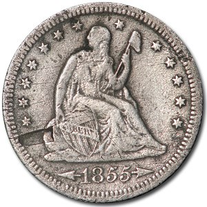 Buy 1855-O Liberty Seated Quarter XF (Details) | APMEX