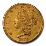 1855-S $20 Liberty Gold Double Eagle AU-58 PCGS