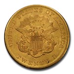 1855-S $20 Liberty Gold Double Eagle AU-58 PCGS