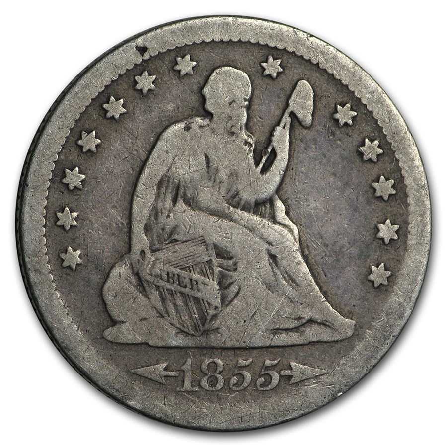 Buy 1855-S Liberty Seated Quarter VG | APMEX