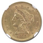 1856 $2.50 Liberty Gold Quarter Eagle AU-58 NGC