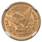 1856 $2.50 Liberty Gold Quarter Eagle MS-63 NGC