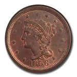 1856 Large Cent MS-66 NGC (Brown, Upright 5)