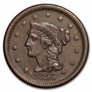 1856 Large Cent Slanted 5 AU