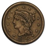 1856 Large Cent Slanted 5 XF