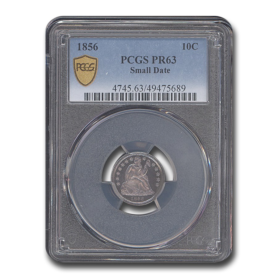 1856 Liberty Seated Dime PR-63 PCGS (Small Date)