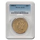 1856-S $20 Liberty Gold Double Eagle AU-53 PCGS