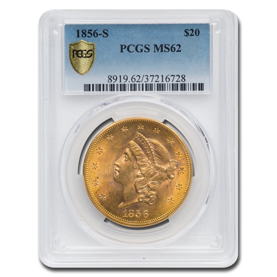 Buy 1856-s $20 Liberty Gold Double Eagle Ms-62 Pcgs 