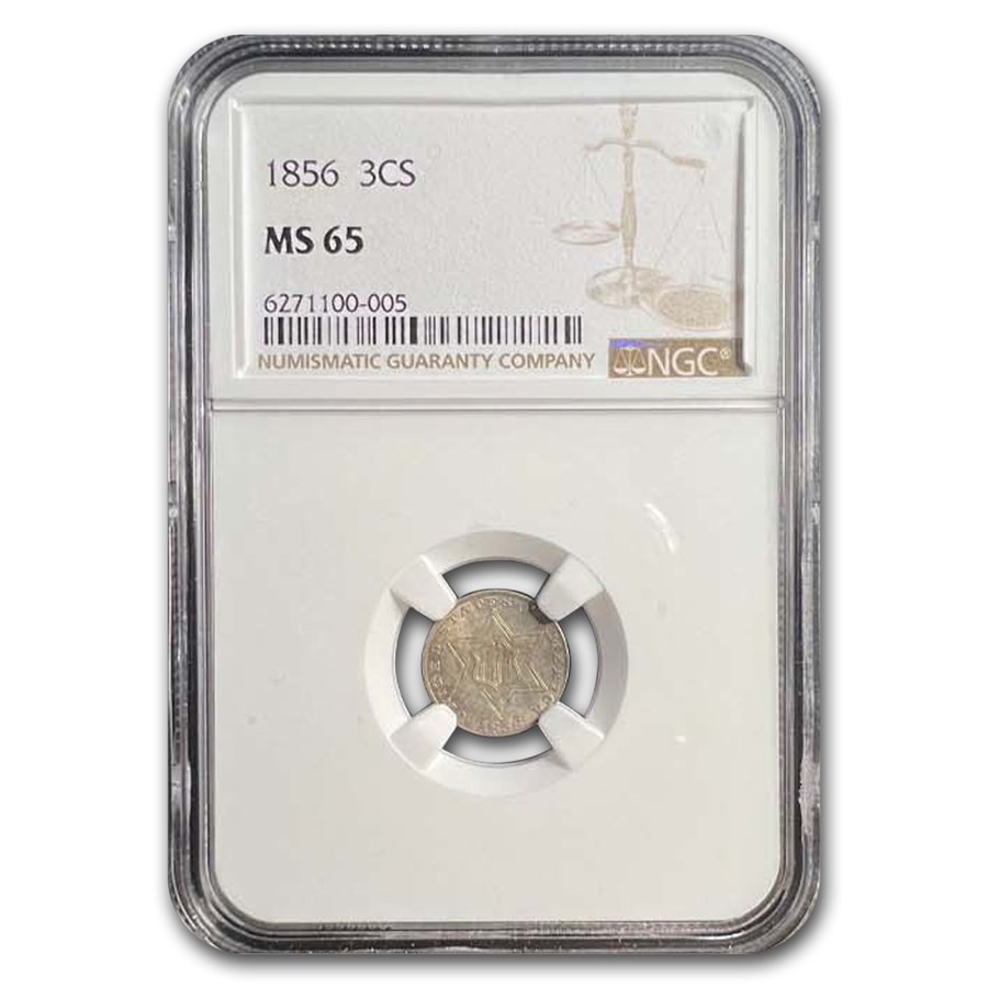 1856 Three Cent Silver MS-65 NGC