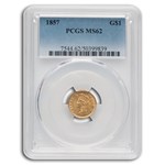 1857 $1 Indian Head Gold MS-62 PCGS