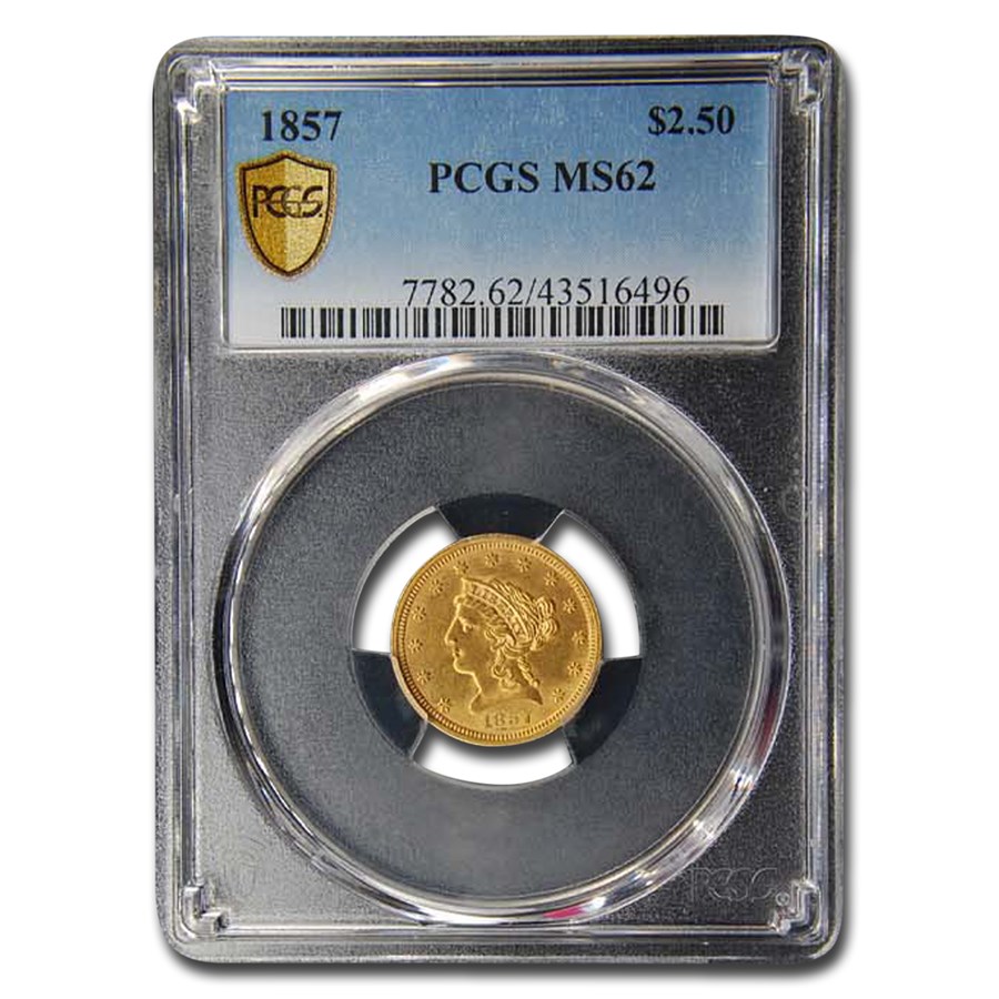 Buy 1857 $2.50 Liberty Gold Quarter Eagle MS-62 PCGS | APMEX