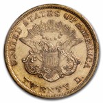 1857 $20 Liberty Gold Double Eagle AU-50 PCGS