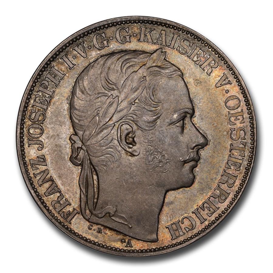 1857-A Austria Silver 2 Thaler Joseph I PF-63 NGC