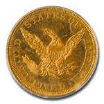 1857-C $5 Liberty Gold Half Eagle MS-63 PCGS