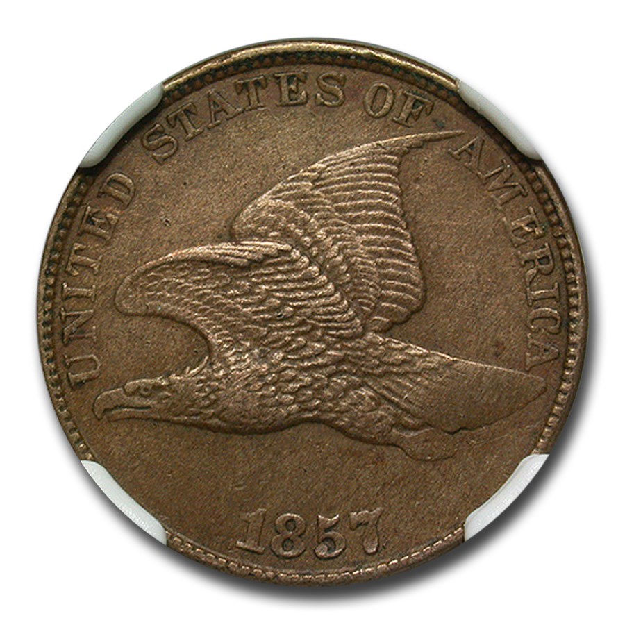 1857 Flying Eagle Cent AU-50 NGC