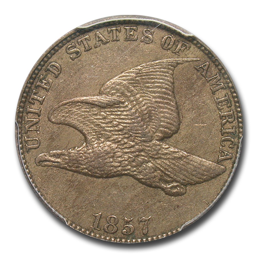 1857 Flying Eagle Cent AU-55 PCGS