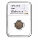 1857 Flying Eagle Cent AU-58 NGC