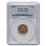 1857 Flying Eagle Cent AU-58 PCGS