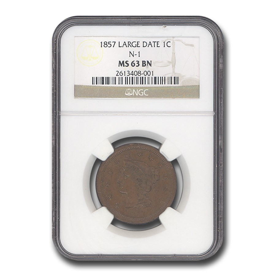 Buy 1857 Large Cent MS-63 NGC (Brown) | APMEX