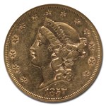 1857-S $20 Liberty Gold Double Eagle AU-53 NGC