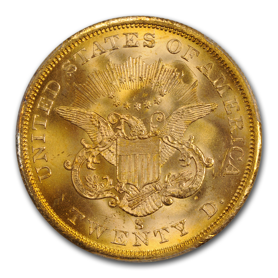 アンティークコイン 硬貨 1885-S $20 PCGS MS 64 LIBERTY DOUBLE EAGLE