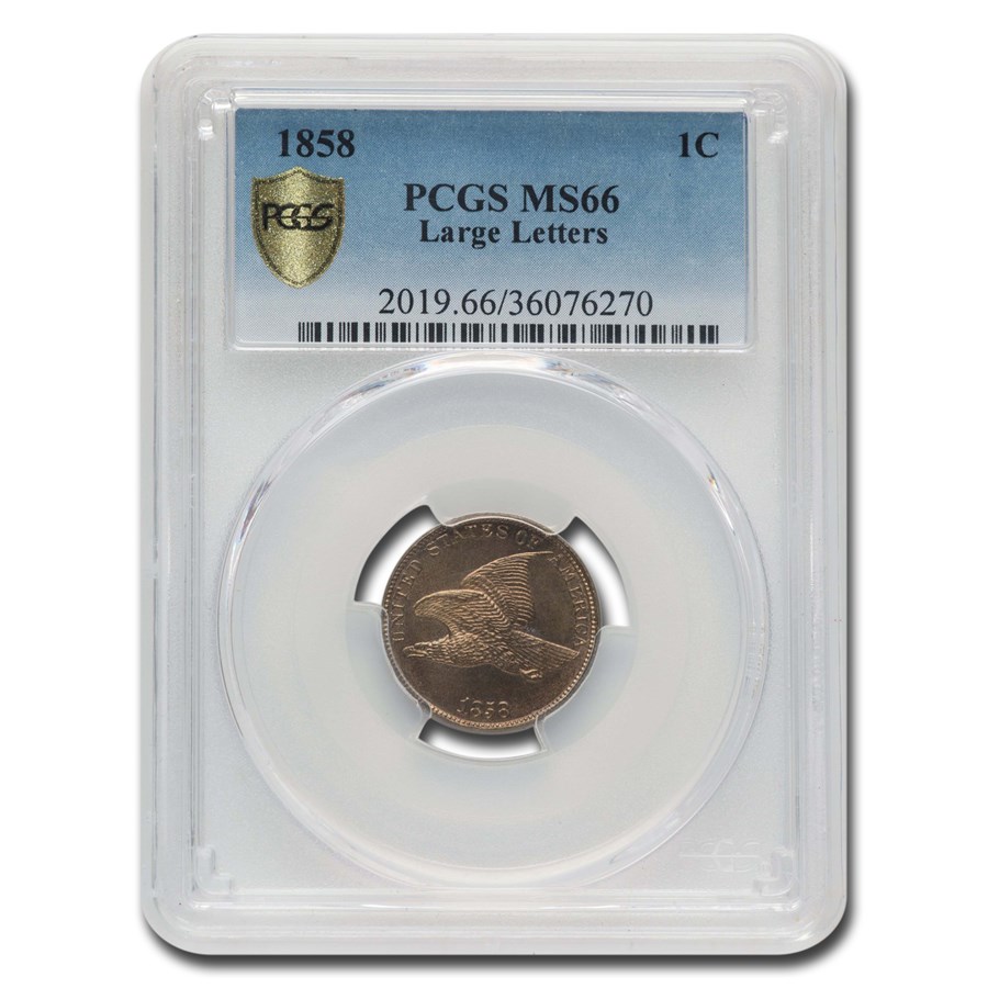 1858 Flying Eagle Cent MS-66 PCGS (Large Letters)