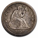 1858 Liberty Seated Quarter VF