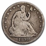 1858-O Liberty Seated Half Dollar VG