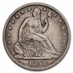 1858-O Liberty Seated Half Dollar XF