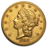 1858-S $20 Liberty Gold Double Eagle XF