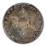 1858 Three Cent Silver PR-66 PCGS