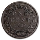 1859 Canada Large Cent Victoria Avg Circ