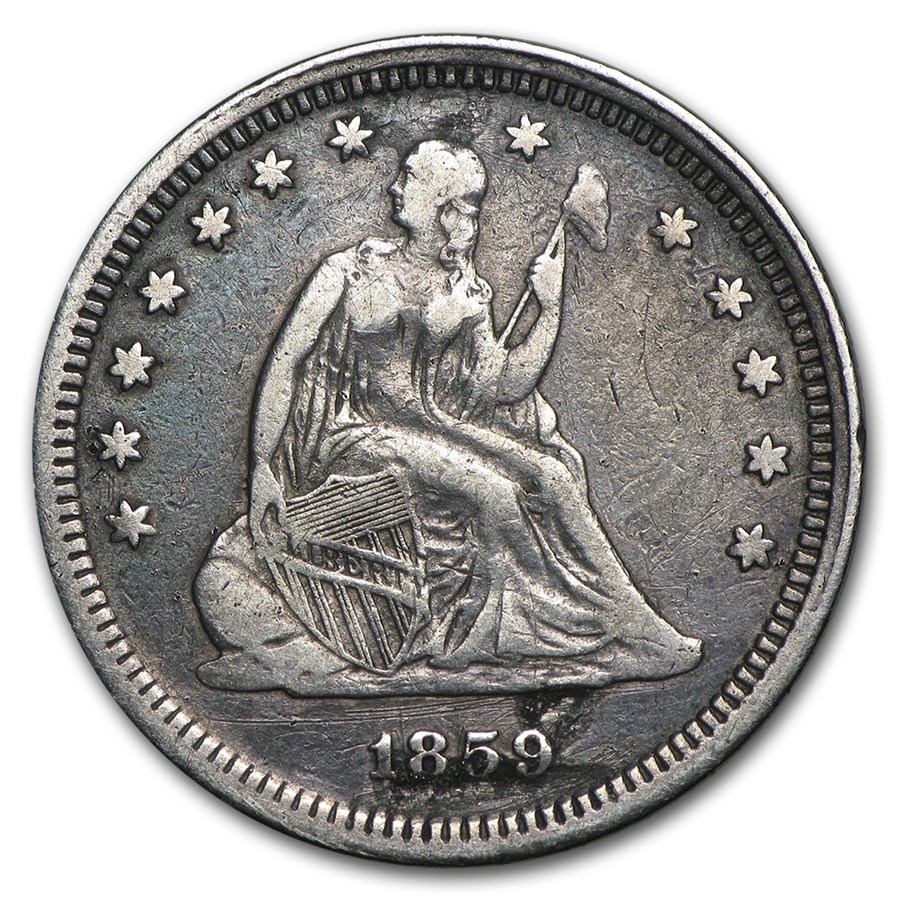 Buy 1859 Liberty Seated Quarter Fine | APMEX