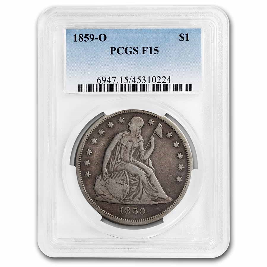 Buy 1859-O Liberty Seated Dollar Fine-15 PCGS | APMEX