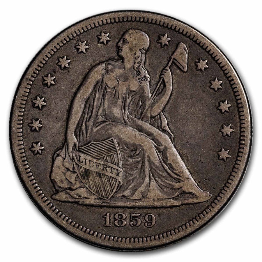 Buy 1859-O Liberty Seated Dollar VF | APMEX