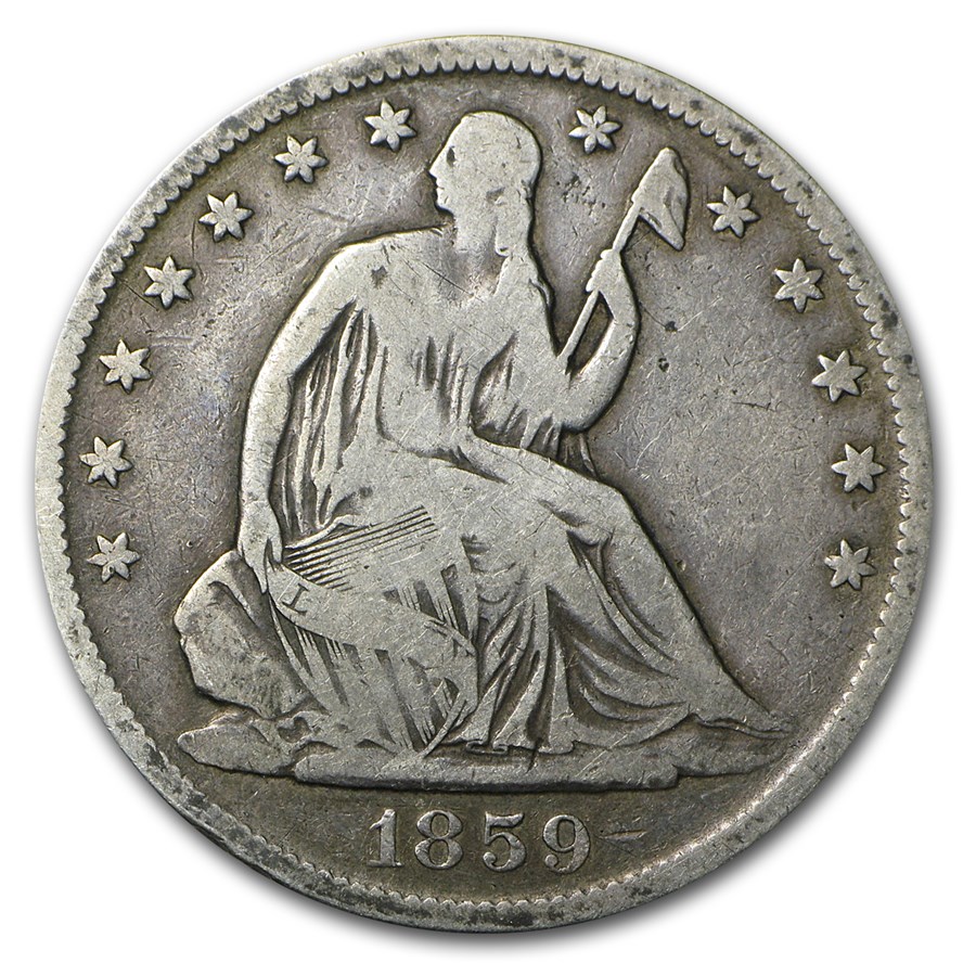 1859-O Liberty Seated Half Dollar VG